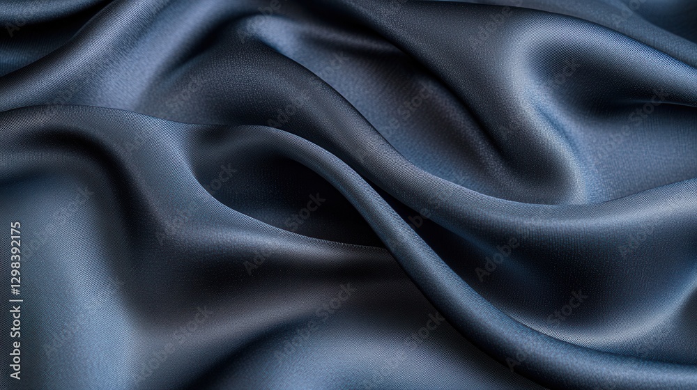 Smooth and Elegant Dark Blue Satin Fabric Texture Background Smooth and Elegant Dark Blue Satin Fabric Texture Background