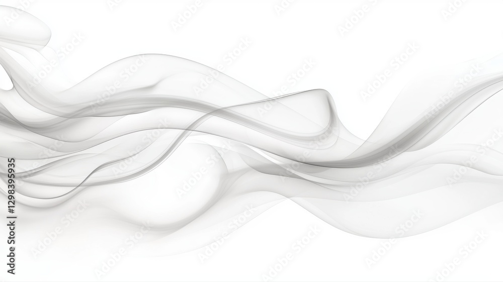 Obraz premium Elegant abstract wave art in grayscale, perfect for backgrounds and design inspiration.
