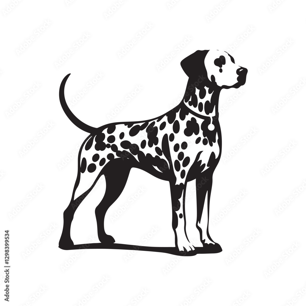 Dalmatian Dog Vector - Dalmatian Dog Silhouette - Dalmatian Dog Illustration. Dalmatian Dog Vector - Dalmatian Dog Silhouette - Dalmatian Dog Illustration.