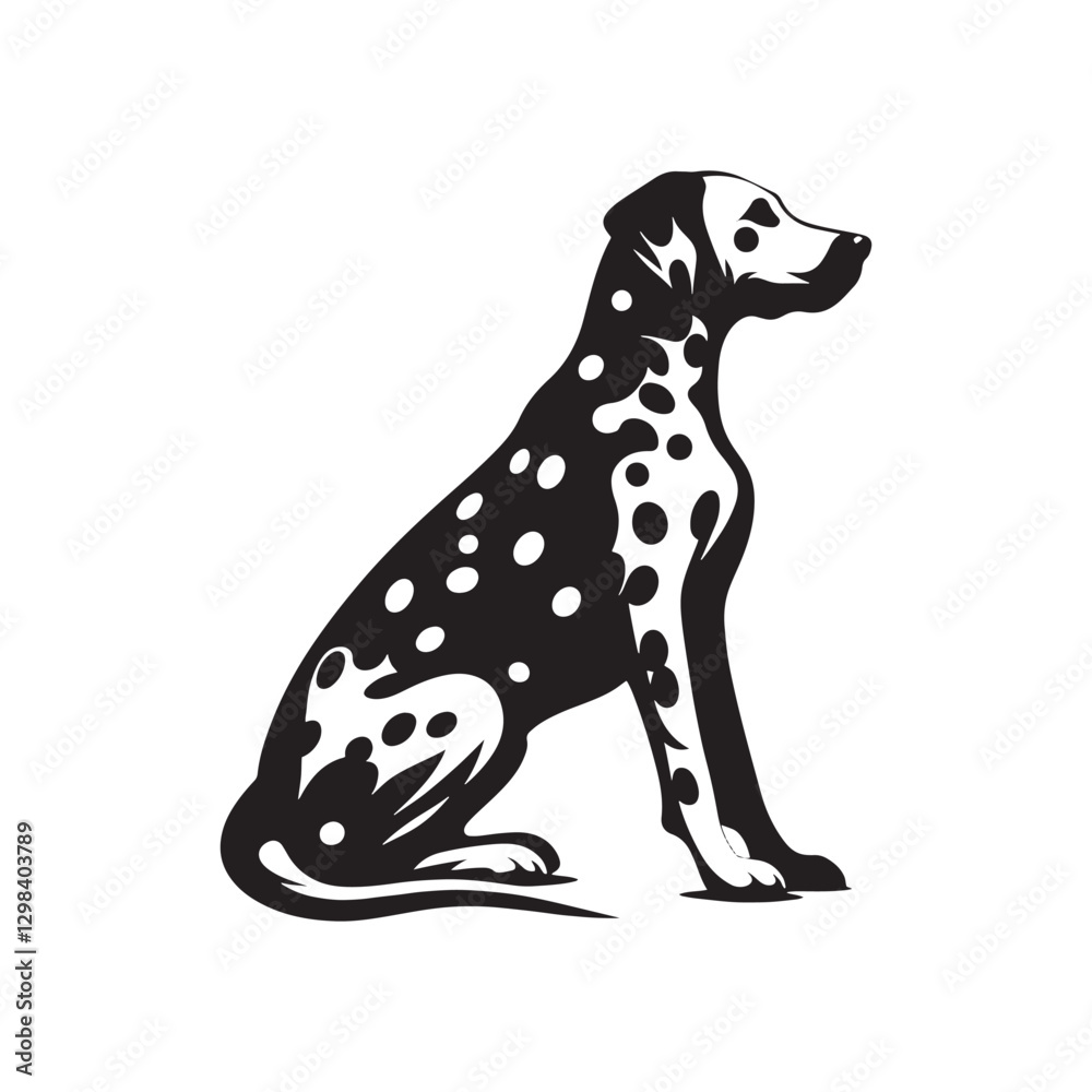 Dalmatian Dog Vector - Dalmatian Dog Silhouette - Dalmatian Dog Illustration. Dalmatian Dog Vector - Dalmatian Dog Silhouette - Dalmatian Dog Illustration.