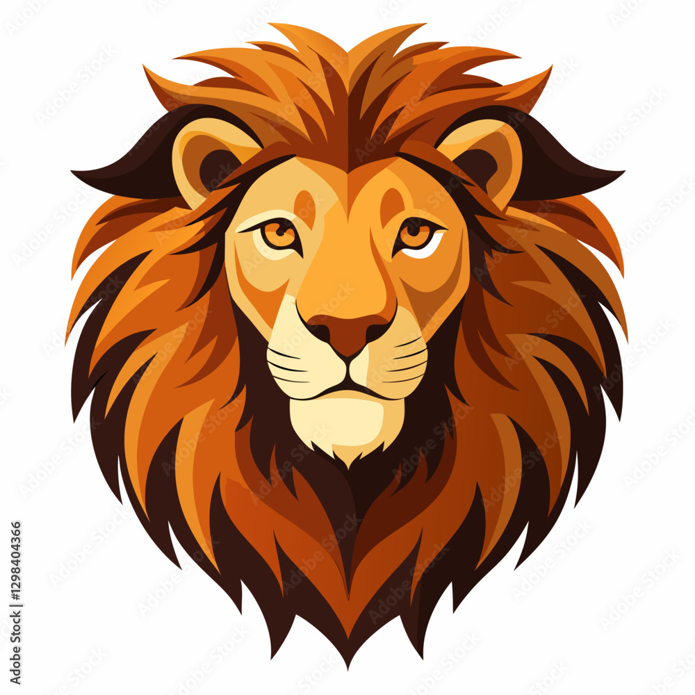 Obraz premium Lion head vector illustration 
