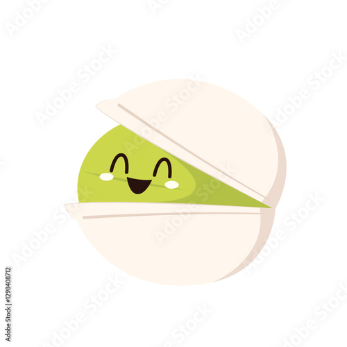 Pistachio character vector isolated. Pistachio icon. Vector illustration. Isolated.