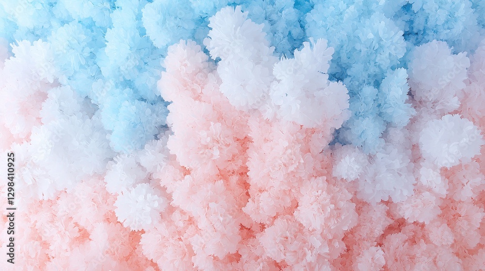 Fototapeta premium Pastel pink and blue crystalline formations in a close-up macro shot creating a soft abstract background.
