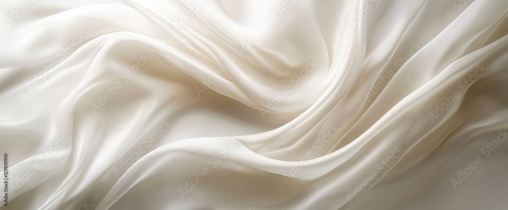 Close-up of luxurious white satin fabric with soft folds and smooth texture. This photo symbolizes elegance, softness, and luxury, ideal for concepts of fashion, textiles, and beauty. Close-up of luxurious white satin fabric with soft folds and smooth texture. This photo symbolizes elegance, softness, and luxury, ideal for concepts of fashion, textiles, and beauty.