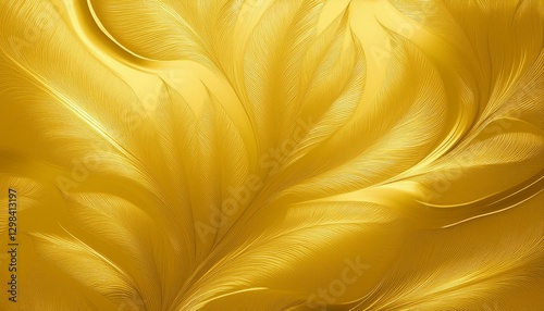 Gold background foil leaf metallic golden texture reflective shinny wrapping paper bright yellow wallpaper with smmoth line for design decoration element