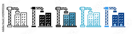 Built Structure Icon Set Multiple Style Collection