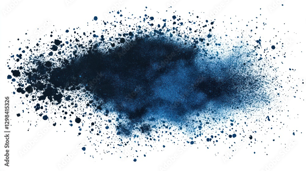 Abstract Blue Ink Splashes: A Dynamic and Expressive Composition Abstract Blue Ink Splashes: A Dynamic and Expressive Composition