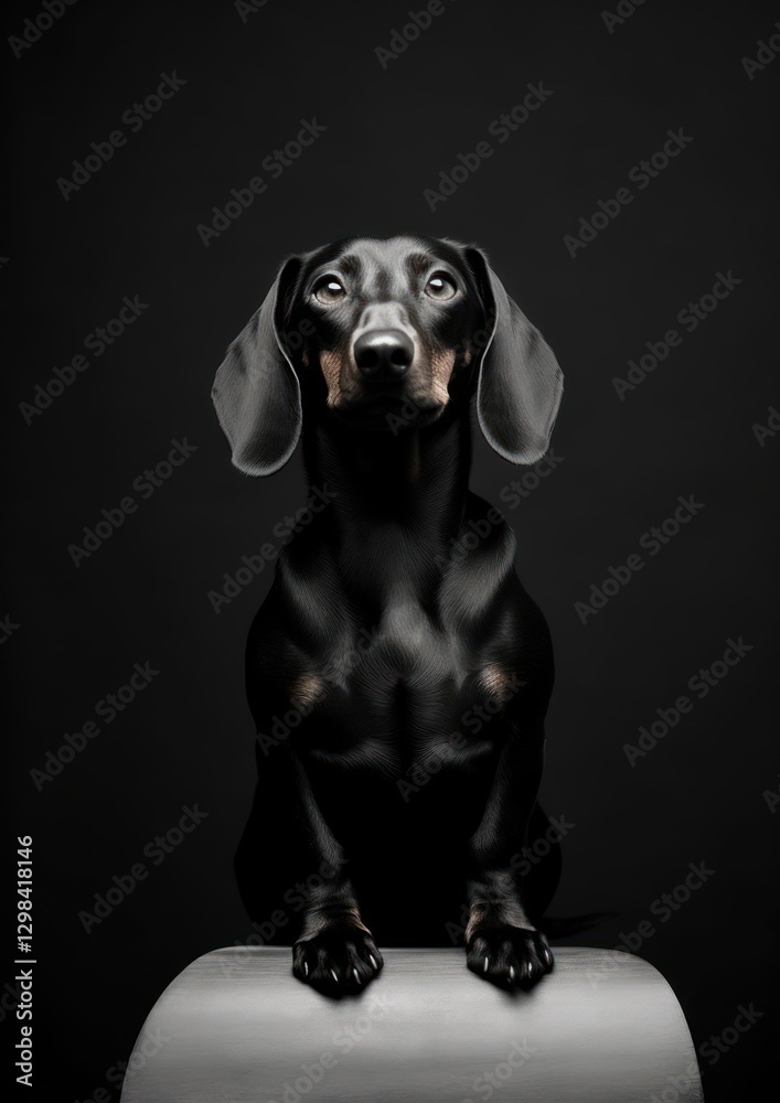 Fototapeta premium A dachshund animal mammal puppy.
