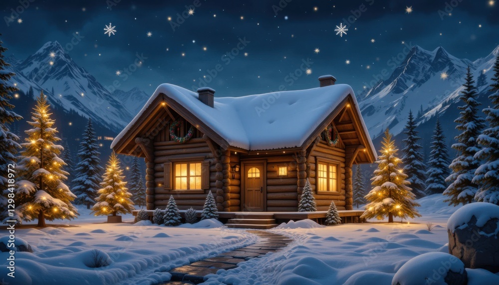 Fototapeta premium house in the snow