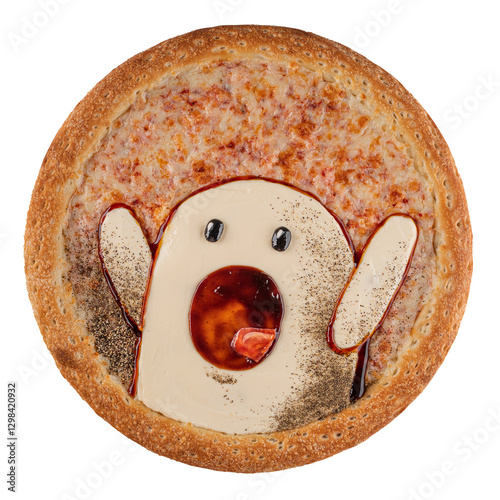 a professional chef assembles and cooks a delicious pizza. photo