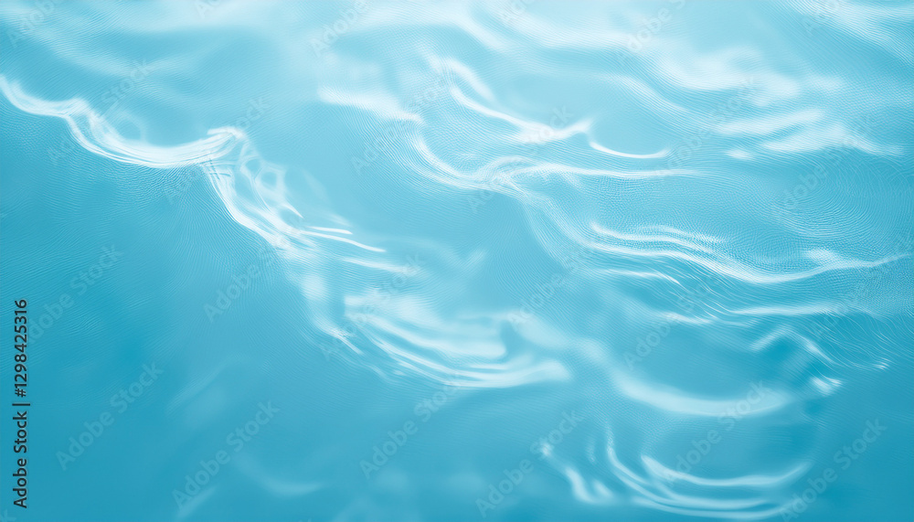 Blue soft blurred water waves surface ripples. Defocus blurred transparent blue colored clear calm water surface texture with splash and bubbles. Water waves with shining pattern texture background. Blue soft blurred water waves surface ripples. Defocus blurred transparent blue colored clear calm water surface texture with splash and bubbles. Water waves with shining pattern texture background.