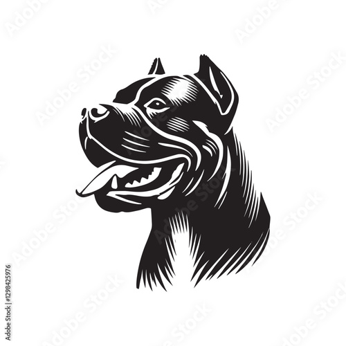 Wallpaper Mural Minimalist Dogo Argentino Dog Silhouette - Dog Vector - Dogo Argentino Dog Illustration. Torontodigital.ca
