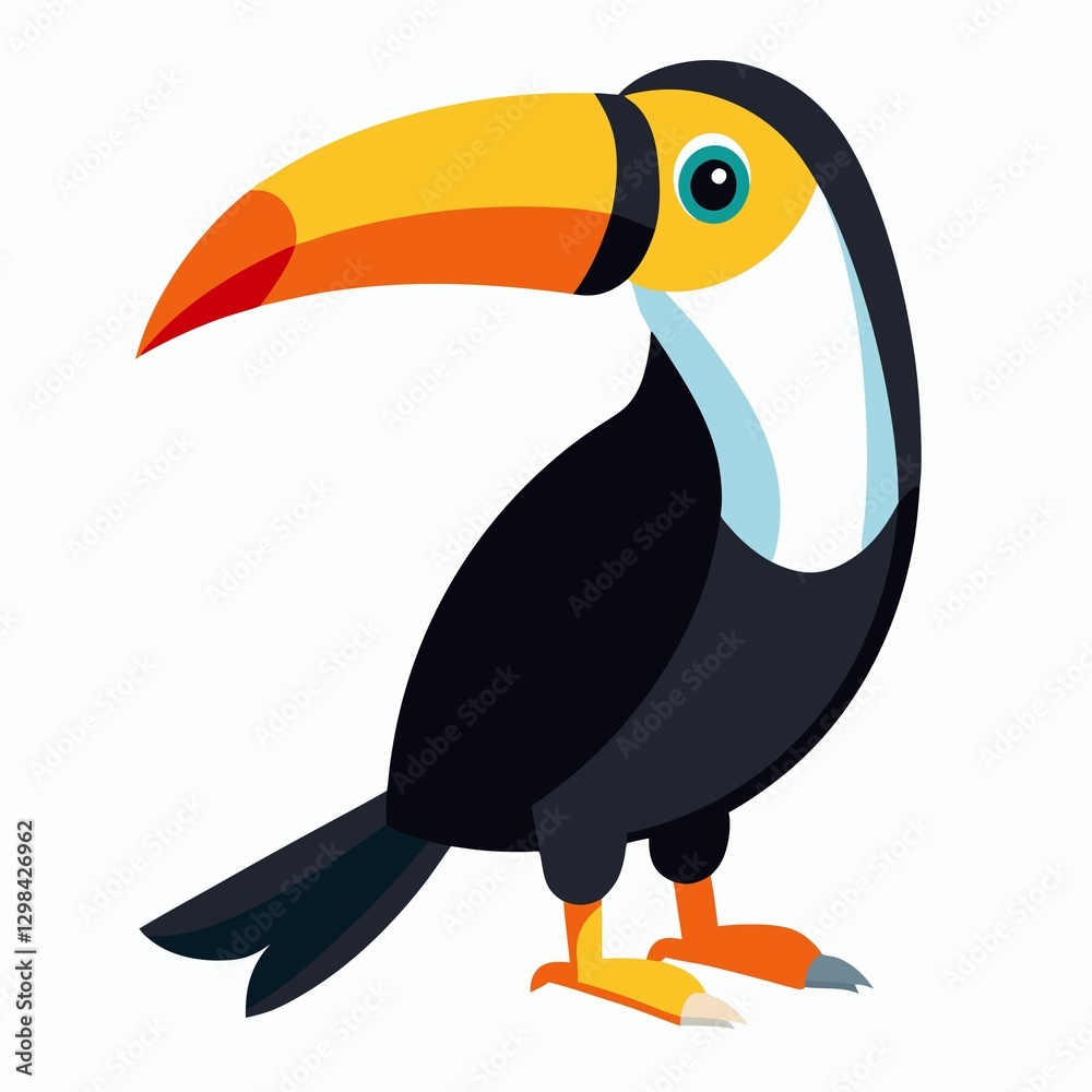Obraz premium Toucan bird illustration isolated on white background