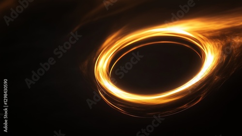 Golden ring on black background. Bright gold design with a light. The dark glow in the dark glow in the dark glow in the dark glow in. A gold ring against a lifestyle black backdrop.