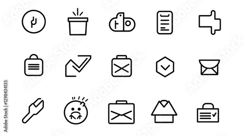 This image contains a set of 15 clean  modern outline icons representing various concepts related to bonuses  benefits  offers  and rewards  The icons are designed with a minimalist  flat style