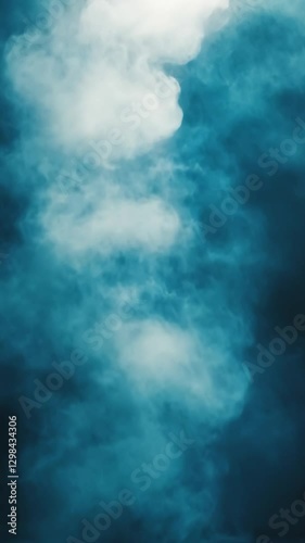 Ethereal blue smoke swirling in a dark environment, creating a mysterious and atmospheric backdrop