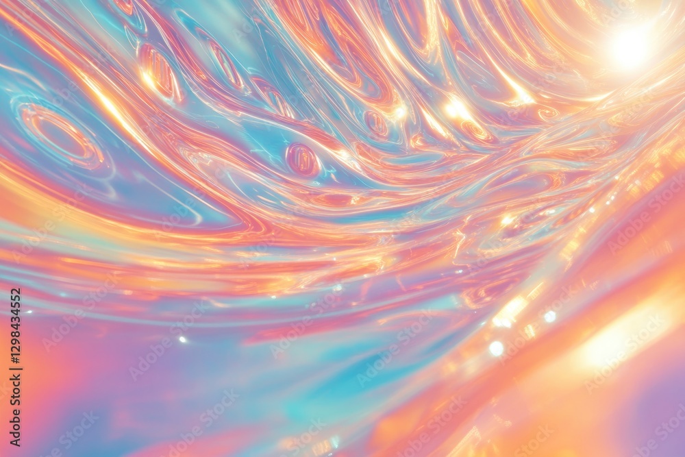 Obraz premium Swirling colors flow seamlessly, creating dreamy atmosphere with