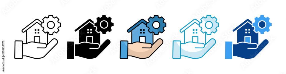 Property Management Icon Set Multiple Style Collection Property Management Icon Set Multiple Style Collection