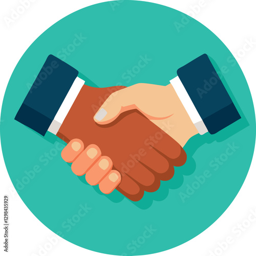 Handshake icon. Shake hands, agreement, good deal, partnership concepts.