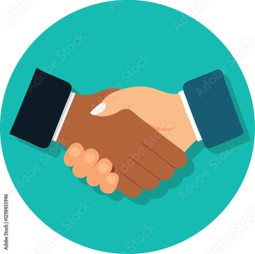 Handshake icon. Shake hands, agreement, good deal, partnership concepts.