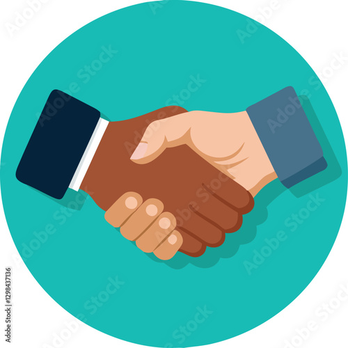Handshake icon. Shake hands, agreement, good deal, partnership concepts.