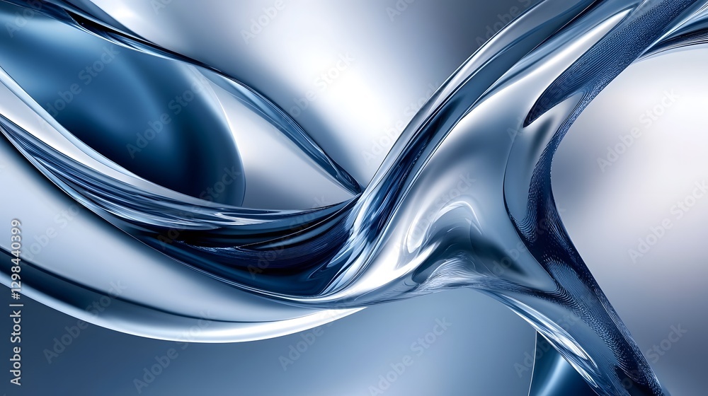 Obraz premium Abstract image of fluid curves and dynamic metallic surfaces