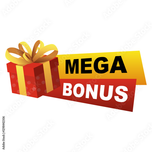 Mega bonus. Social media concept. Special offer sign. vector illustration