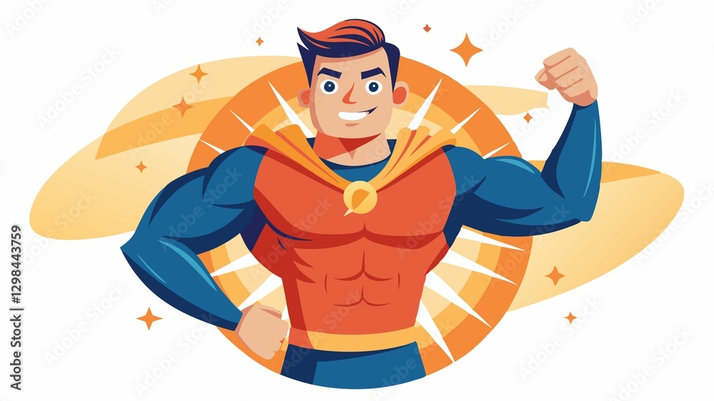 This image offers a visually compelling and motivational depiction of a confident pose, effectively communicating the power, determination, and self-belief associated with a strong sense of self-assu