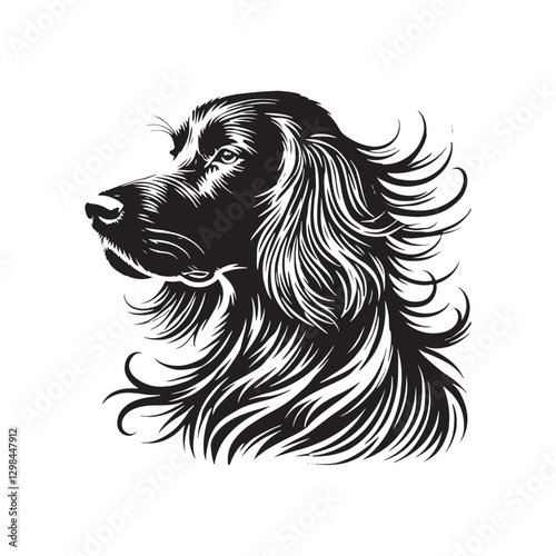 Minimalist English Setter Dog Silhouette - English Setter  Dog Vector - Illustration of English Setter Dog.