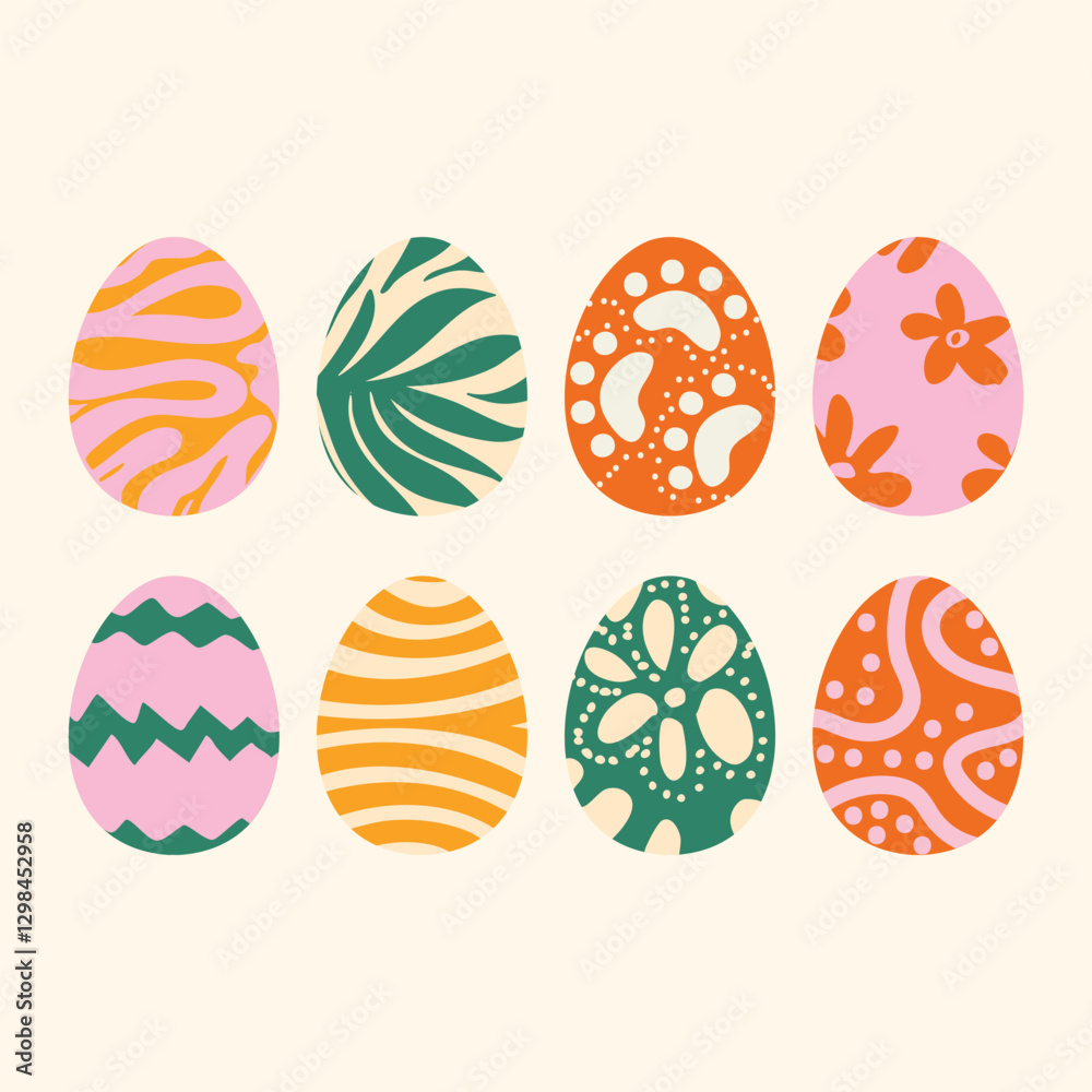 Retro Easter Eggs Collection - Decorative Set Retro Easter Eggs Collection - Decorative Set