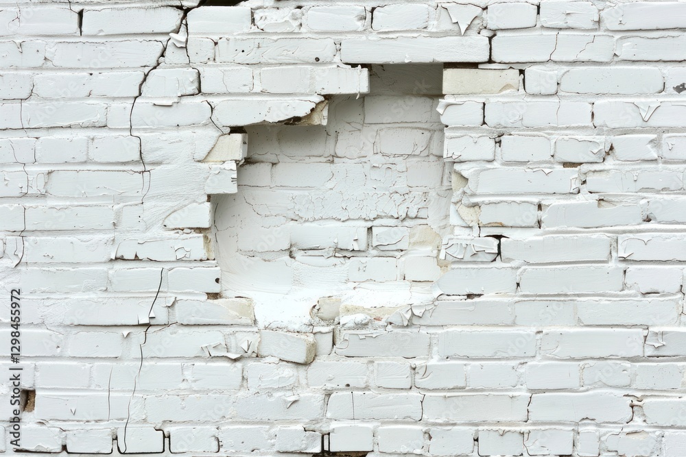 Fototapeta premium White brick wall architecture building.