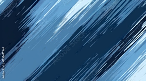 Abstract diagonal brush strokes in blue and navy photo