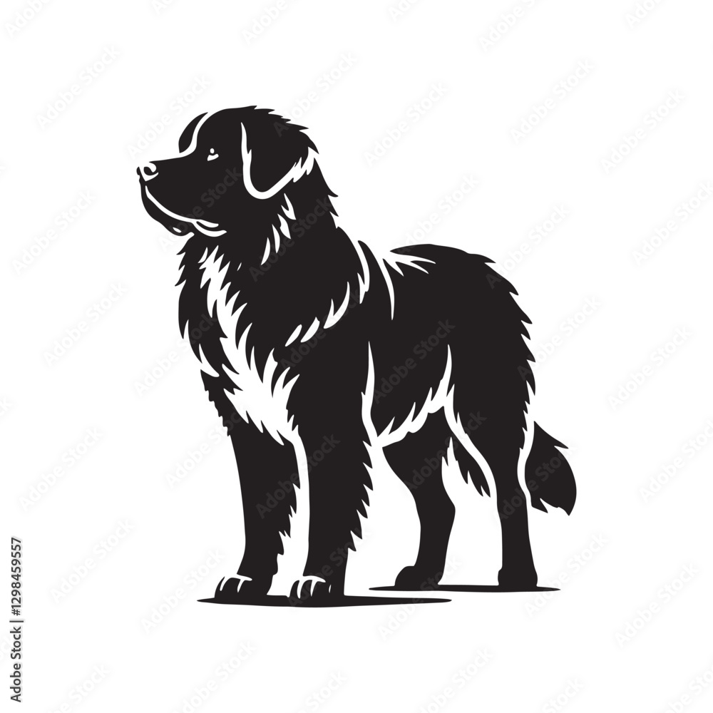 Estrela Mountain Dog Vector - Estrela Mountain Dog Design - Minimalist Estrela Mountain Dog Silhouette. Estrela Mountain Dog Vector - Estrela Mountain Dog Design - Minimalist Estrela Mountain Dog Silhouette.