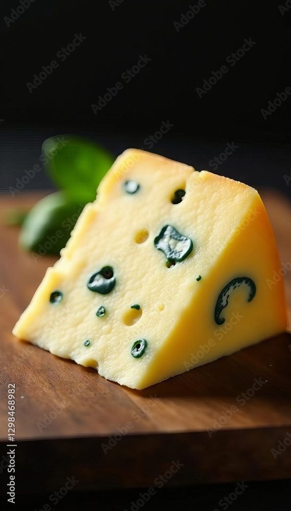 Sharp triangular wedge of gorgonzola cheese, isolated , food photography, creamy, mold Sharp triangular wedge of gorgonzola cheese, isolated , food photography, creamy, mold