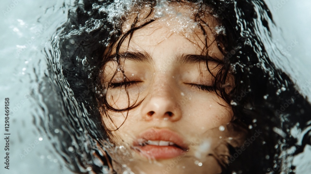 Capturing serenity beneath water during bright daylight at a tranquil location Capturing serenity beneath water during bright daylight at a tranquil location