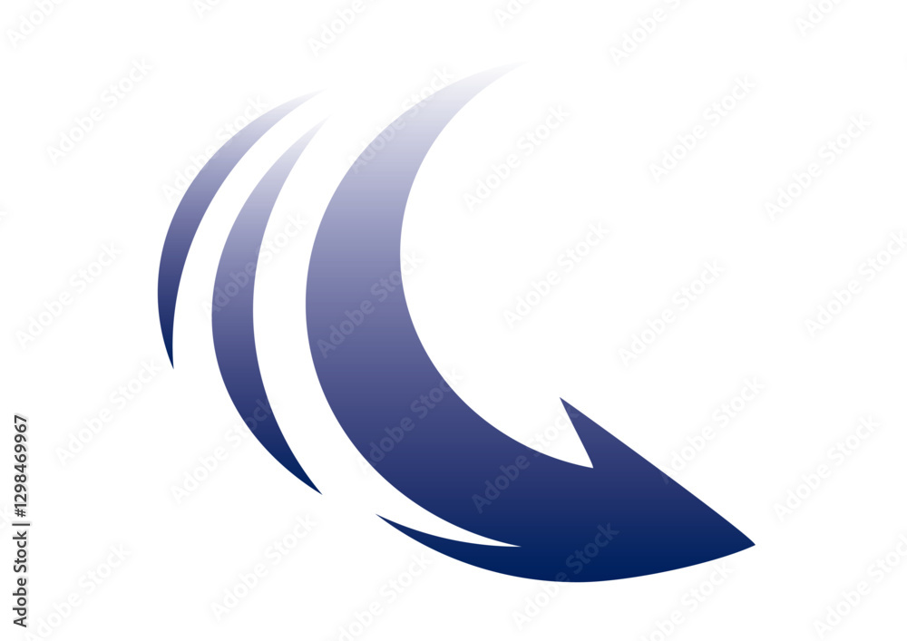 動的な急下降イメージの矢印:Dynamic plunging image arrows 動的な急下降イメージの矢印:Dynamic plunging image arrows