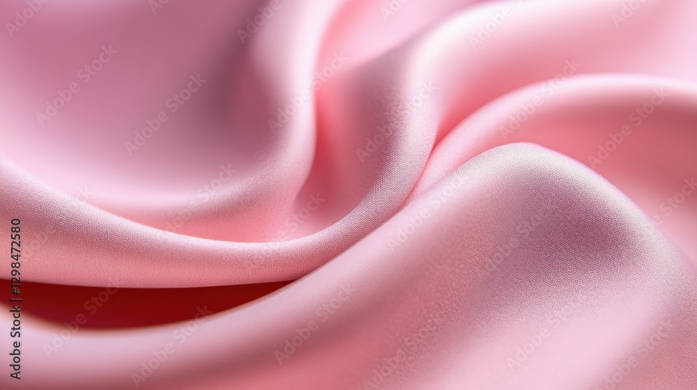 Obraz premium Pink Satin Fabric Close-Up