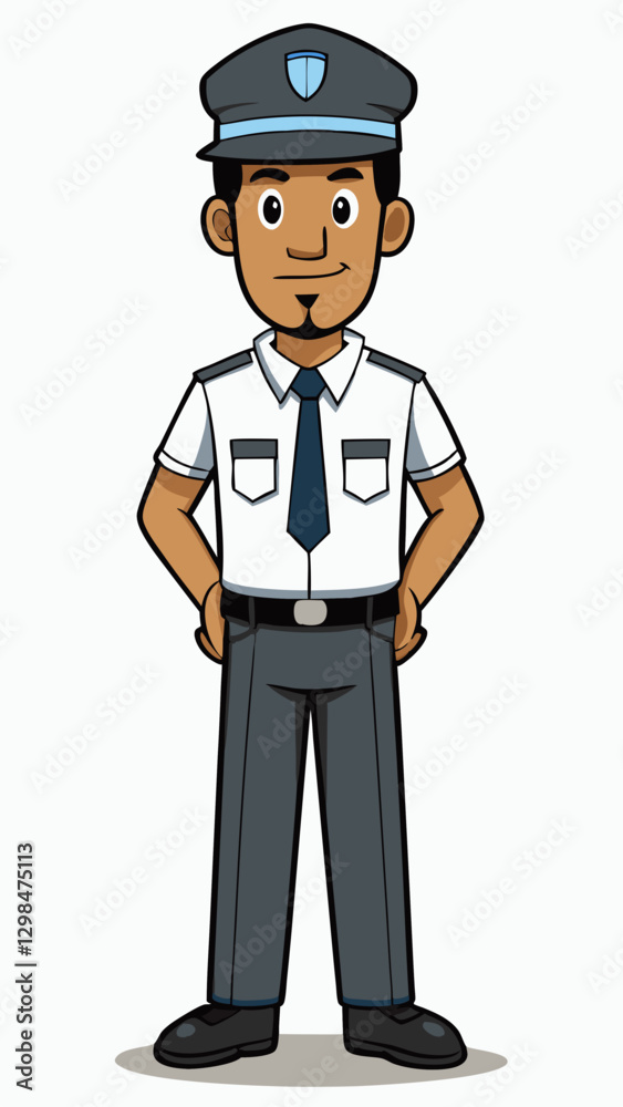 Security Guard smiling confidently in uniform Security Guard smiling confidently in uniform