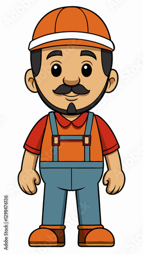 Toy Designer character standing confidently in orange outfit