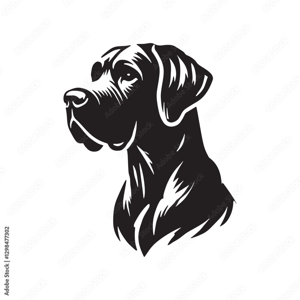 Fototapeta premium Fila Brasileiro Dog Silhouette - Minimalist Fila Brasileiro Dog Vector - Fila Brasileiro Dog Illustration.