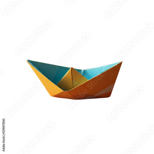 Isolated handmade paper boat by color paper on white background Free Download Isolated handmade paper boat by color paper on white background - GFXLoad