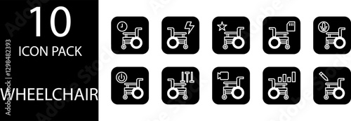 wheelchair Editable  Icon Set
