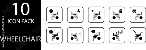 wheelchair Editable  Icon Set
