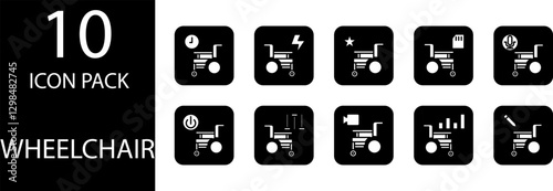 wheelchair Editable  Icon Set
