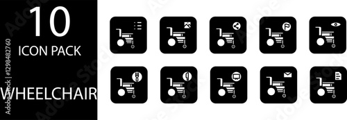 wheelchair Editable  Icon Set
