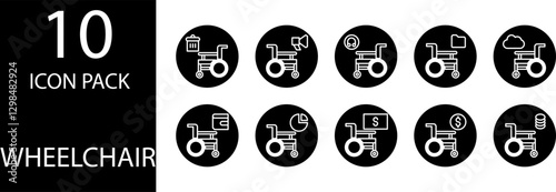 wheelchair Editable  Icon Set
