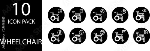 wheelchair Editable  Icon Set
