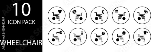 wheelchair Editable  Icon Set
