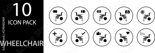 wheelchair Editable  Icon Set
