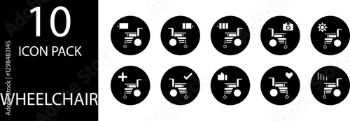 wheelchair Editable  Icon Set
